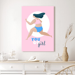 Obraz na płótnie "You go girl!" - ilustracja