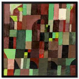 Plakat w ramie Paul Klee Red and Green Architecture Reprodukcja obrazu