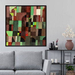 Plakat w ramie Paul Klee Red and Green Architecture Reprodukcja obrazu