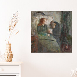 Plakat samoprzylepny Edvard Munch Chore dziecko Reprodukcja obrazu