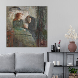 Plakat samoprzylepny Edvard Munch Chore dziecko Reprodukcja obrazu