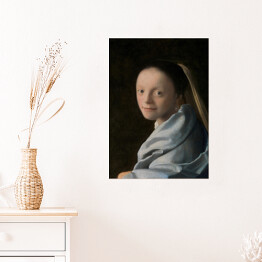 Plakat samoprzylepny Jan Vermeer Portret dziewczyny Reprodukcja
