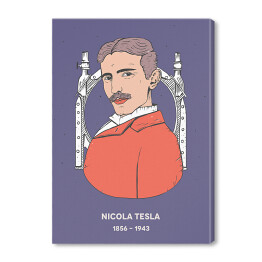 Obraz na płótnie Nicola Tesla - znani naukowcy - ilustracja