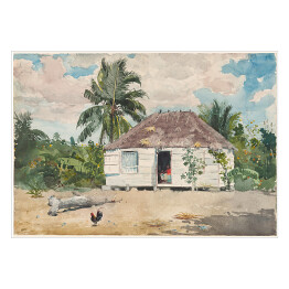 Plakat Winslow Homer Chata tubylców w Nassau Reprodukcja