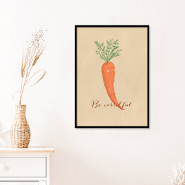 Plakat w ramie Warzywa - marchew - ilustracja