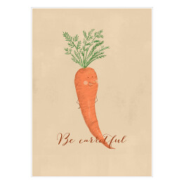 Plakat samoprzylepny Warzywa - marchew - ilustracja