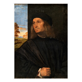 Plakat samoprzylepny Tycjan "Portret of the painter Giovanni Bellini"