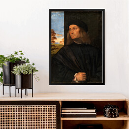 Obraz w ramie Tycjan "Portret of the painter Giovanni Bellini"