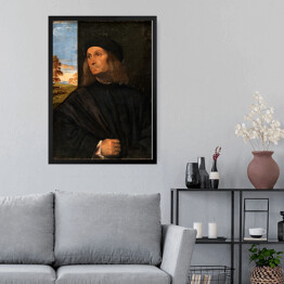 Obraz w ramie Tycjan "Portret of the painter Giovanni Bellini"