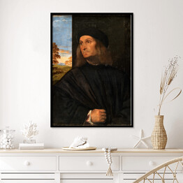 Plakat w ramie Tycjan "Portret of the painter Giovanni Bellini"