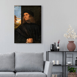Obraz na płótnie Tycjan "Portret of the painter Giovanni Bellini"