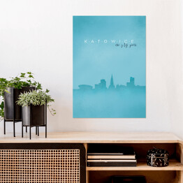Plakat Katowice, panorama miasta