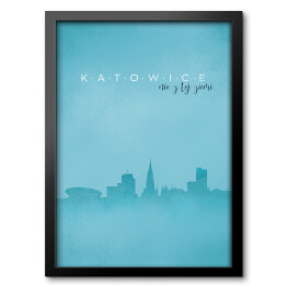 Obraz w ramie Katowice, panorama miasta