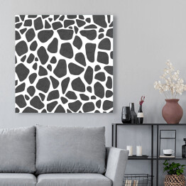Obraz na płótnie Żyrafa - czarno biały deseń