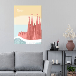 Plakat samoprzylepny Miasta Europy - Barcelona