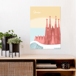 Plakat samoprzylepny Miasta Europy - Barcelona