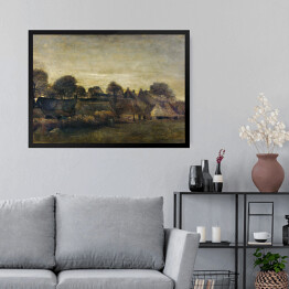 Obraz w ramie Vincent van Gogh Farming Village at Twilight. Reprodukcja