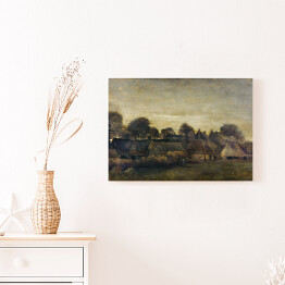 Obraz na płótnie Vincent van Gogh Farming Village at Twilight. Reprodukcja