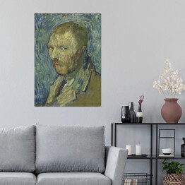Plakat samoprzylepny Vincent van Gogh Self-Portrait. Reprodukcja dzieła sztuki
