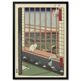 Obraz klasyczny Utugawa Hiroshige Kot oglądający procesję. Reprodukcja