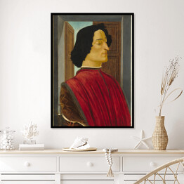 Plakat w ramie Sandro Botticelli. Giuliano de Medici. Reprodukcja