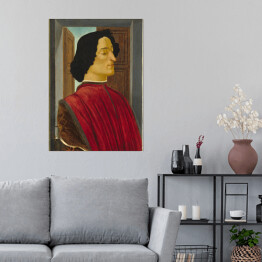 Plakat samoprzylepny Sandro Botticelli. Giuliano de Medici. Reprodukcja