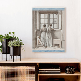 Obraz na płótnie C. W. Eckersberg Przy oknie w studio artysty Reprodukcja obrazu