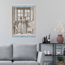Plakat C. W. Eckersberg Przy oknie w studio artysty Reprodukcja obrazu
