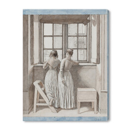Obraz na płótnie C. W. Eckersberg Przy oknie w studio artysty Reprodukcja obrazu