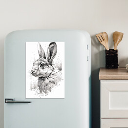 Magnes dekoracyjny Zajączek rysunek - portret zwierzaka