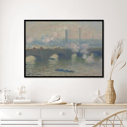 Plakat w ramie Claude Monet " Most Waterloo w pochmurny dzień" - reprodukcja