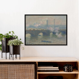 Plakat w ramie Claude Monet " Most Waterloo w pochmurny dzień" - reprodukcja