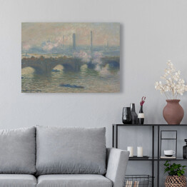 Obraz na płótnie Claude Monet " Most Waterloo w pochmurny dzień" - reprodukcja