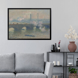 Obraz w ramie Claude Monet " Most Waterloo w pochmurny dzień" - reprodukcja