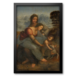 Obraz w ramie Leonardo da Vinci "Święta Anna Samotrzecia" - reprodukcja