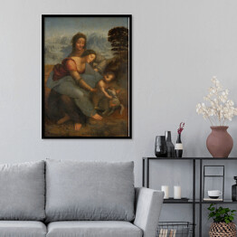 Plakat w ramie Leonardo da Vinci "Święta Anna Samotrzecia" - reprodukcja