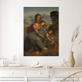 Plakat Leonardo da Vinci "Święta Anna Samotrzecia" - reprodukcja