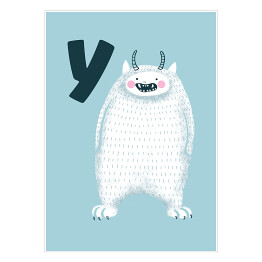 Plakat Alfabet - Y jak yeti