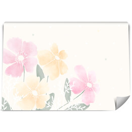 Fototapeta winylowa zmywalna Wiosenne pastelowe kwiaty - przygaszone kolory