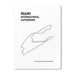 Obraz na płótnie Miami International Autodrome - Tory wyścigowe Formuły 1 - białe tło 