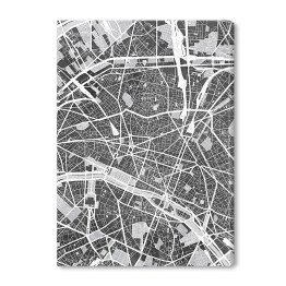 Obraz na płótnie Mapa Paryża 