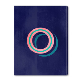 Obraz na płótnie Kolorowe litery z efektem 3D - "O"