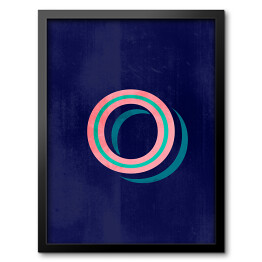 Obraz w ramie Kolorowe litery z efektem 3D - "O"