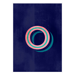 Plakat samoprzylepny Kolorowe litery z efektem 3D - "O"