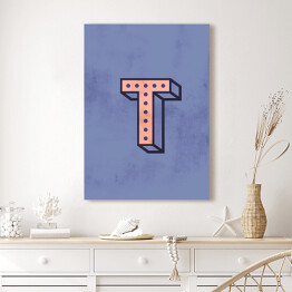 Obraz na płótnie Kolorowe litery z efektem 3D - "T"