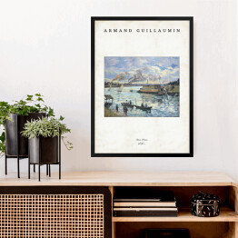 Obraz w ramie Armand Guillaumin "River Scene" - reprodukcja z napisem. Plakat z passe partout
