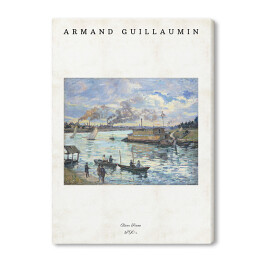 Obraz na płótnie Armand Guillaumin "River Scene" - reprodukcja z napisem. Plakat z passe partout