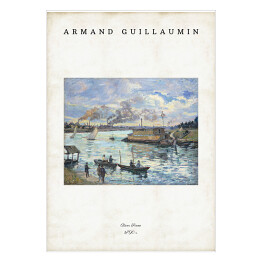 Plakat samoprzylepny Armand Guillaumin "River Scene" - reprodukcja z napisem. Plakat z passe partout