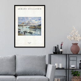 Plakat w ramie Armand Guillaumin "River Scene" - reprodukcja z napisem. Plakat z passe partout