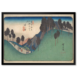 Plakat w ramie Utugawa Hiroshige Stacja Ashida. Reprodukcja obrazu